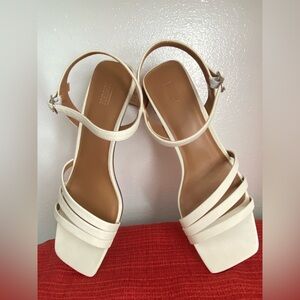 NWT.. WOMENS STRAPPY CORK HEEL SANDALS